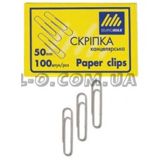 Скрепки круглые 50мм 100шт BuroMax