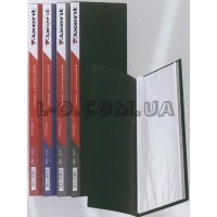 Папка с файлами (10шт.) А4 с плотной обложкой синяя Axent