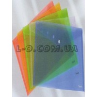 Папка пластиковая на кнопке А4 желтая Axent