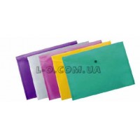 Папка пластиковая на кнопке А4 зеленая BuroMax