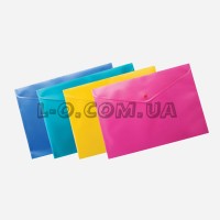 Папка пластиковая на кнопке А4 розовая BuroMax