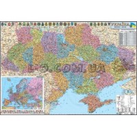 Карта автодорог Украины (1:1000 000 108х158см) Картография