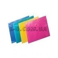 Папка пластиковая на кнопке А4 синяя Axent