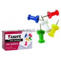Кнопки-гвоздики 30шт цветные Axent
