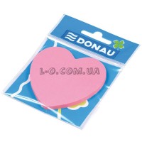 Бумага клейкая для заметок Donau 'Сердце' 50л Donau