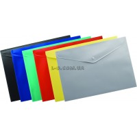Папка пластиковая на кнопке А4 черная BuroMax