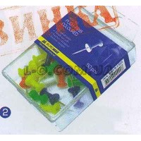 Кнопки-гвоздики 50шт цветные BuroMax