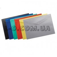 Папка пластиковая на кнопке А4 желтая BuroMax